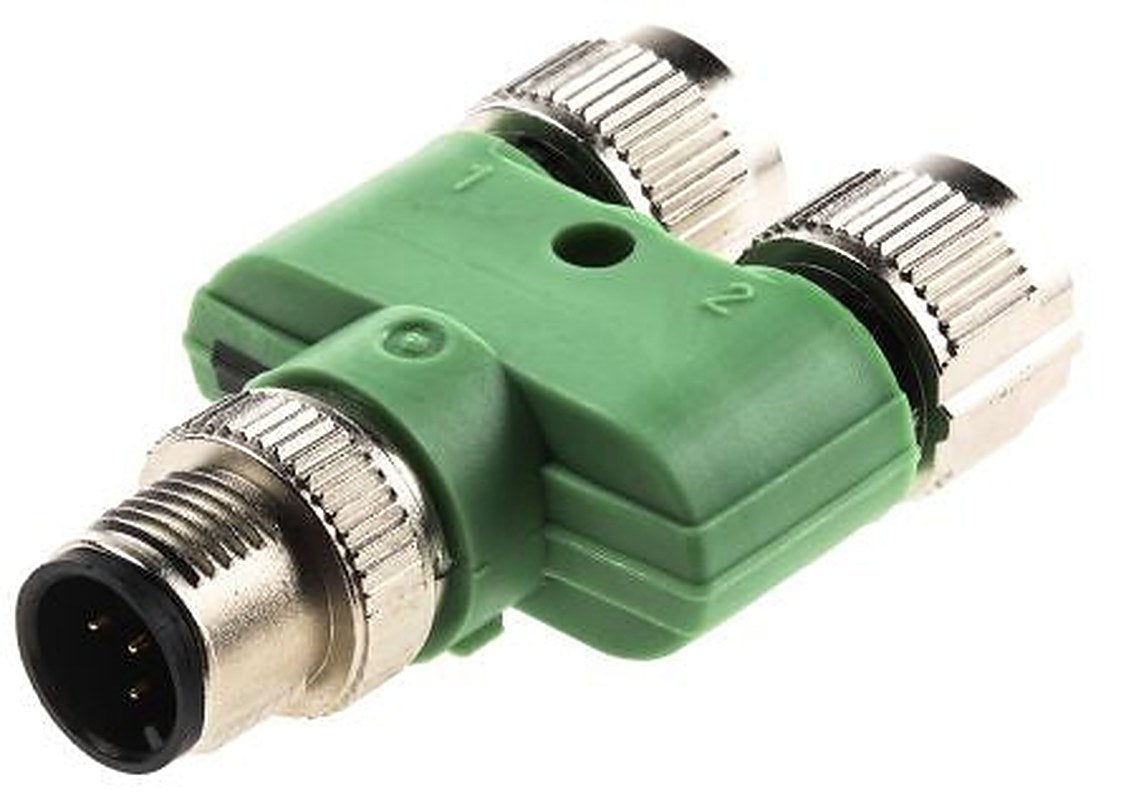 Phoenix Contact Straight Circular Connector Adapter 5 M12 Male 10 M12 Female