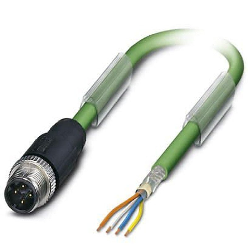 Phoenix Contact SAC, 10 m Cat5 Ethernet Cable, Green, Shielded 4 Screened Polyurethane Sheath