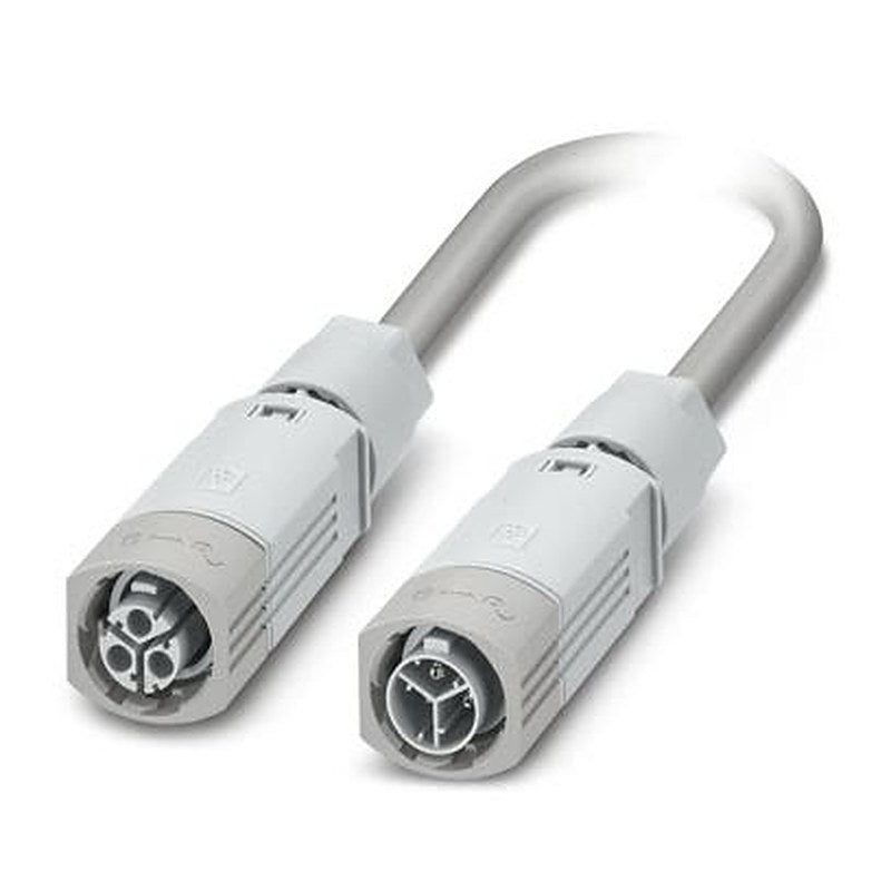 Phoenix Contact Male 3 way Straight to Female 3 way Straight Cable, 5 m
