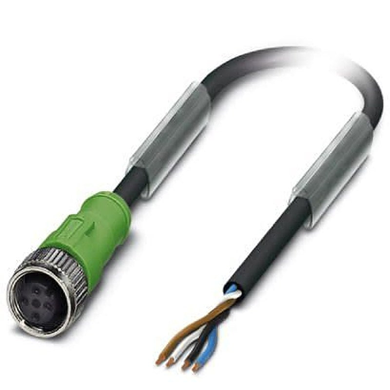Phoenix Contact Female 4 way M12, Straight to Straight Socket M12 Sensor Actuator Cable, 3.5 m