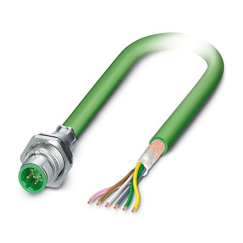 Phoenix Contact Male 5 way M12 to 6 way Unterminated Bus Cable, 5 m