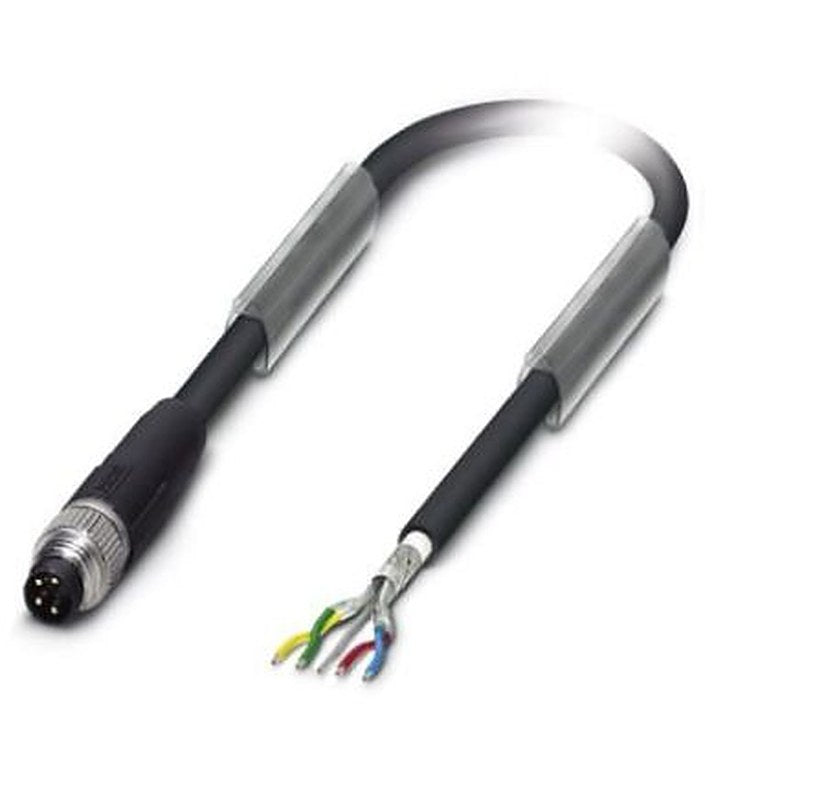 Phoenix Contact Male 4 way M8, Straight to Free Cable End Bus Cable, 10 m