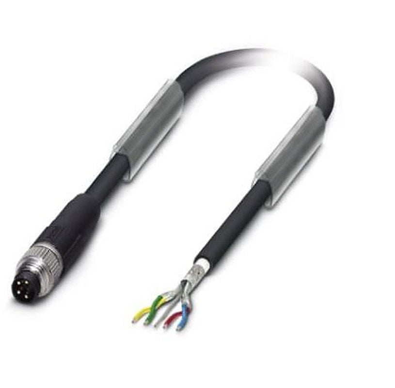 Phoenix Contact Male 4 way M8, Straight to Free Cable End Bus Cable, 15 m