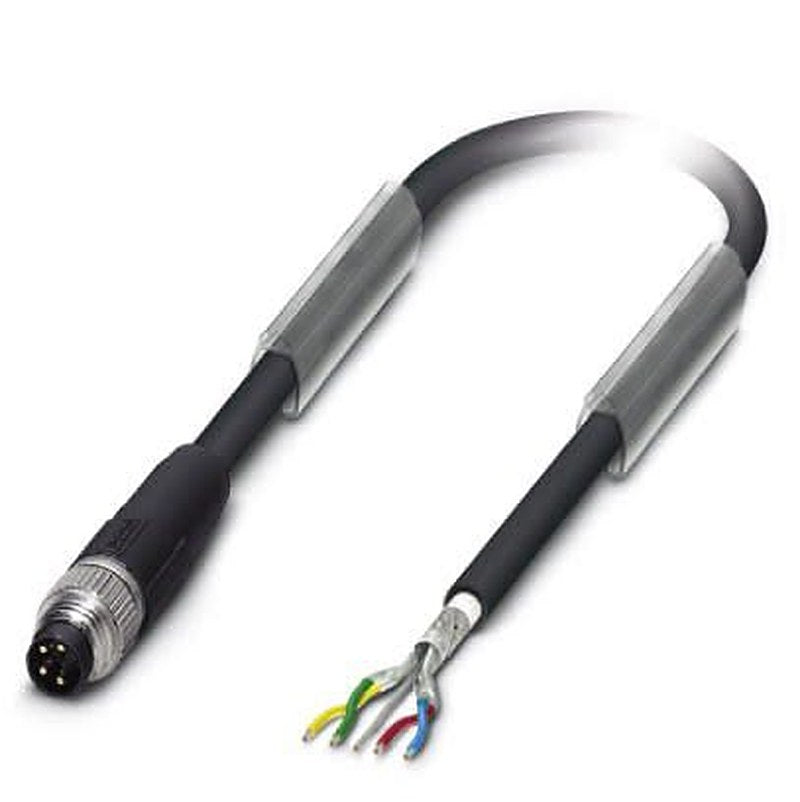 Phoenix Contact Male 4 way M8, Straight to Unterminated Bus Cable, 20 m
