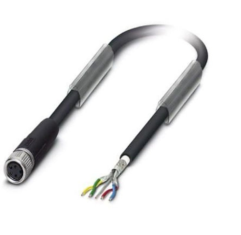 Phoenix Contact Female 4 way M8, Straight to Straight Socket M8 Bus Cable, 15 m