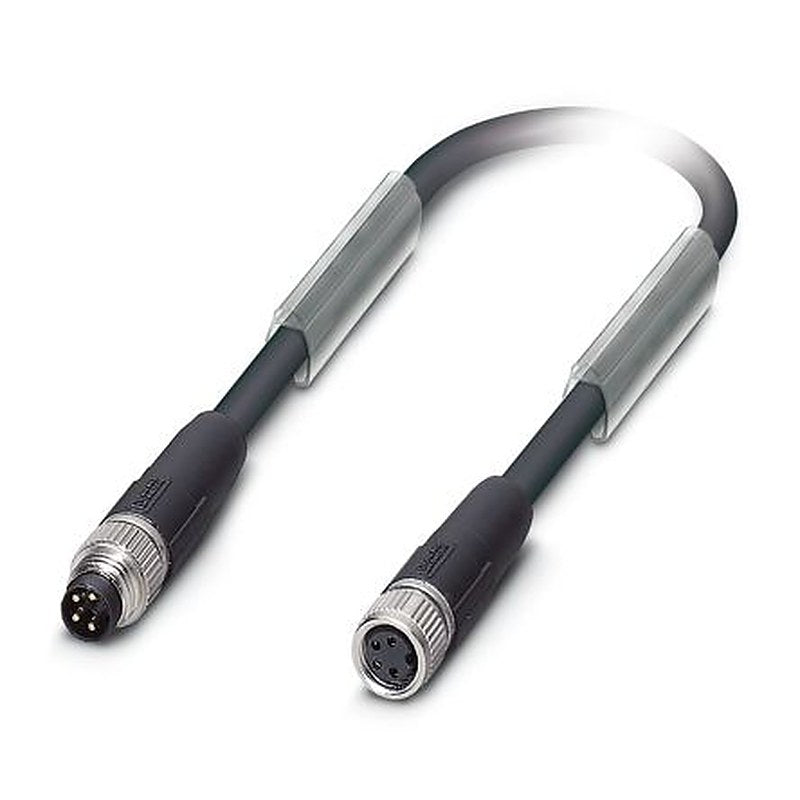 Phoenix Contact Male 4 way M8, Straight to Female 4 way M8, Straight Bus Cable, 2 m
