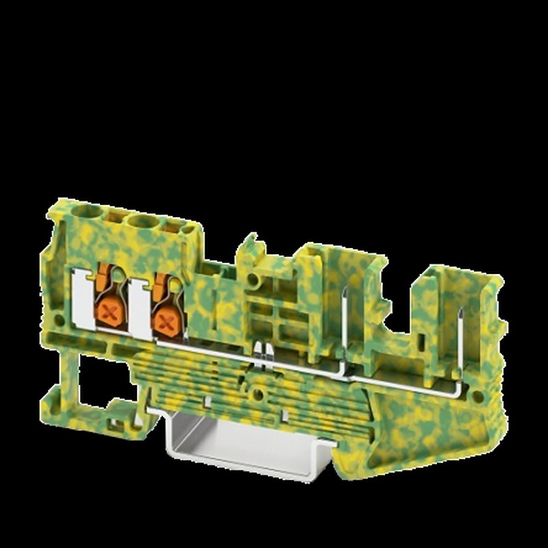 Phoenix Contact 1544648 XT 2.5 Series Terminal Block Green, Yellow, 4mm², 4-Level, Push-in, EN 45545-2 HL3