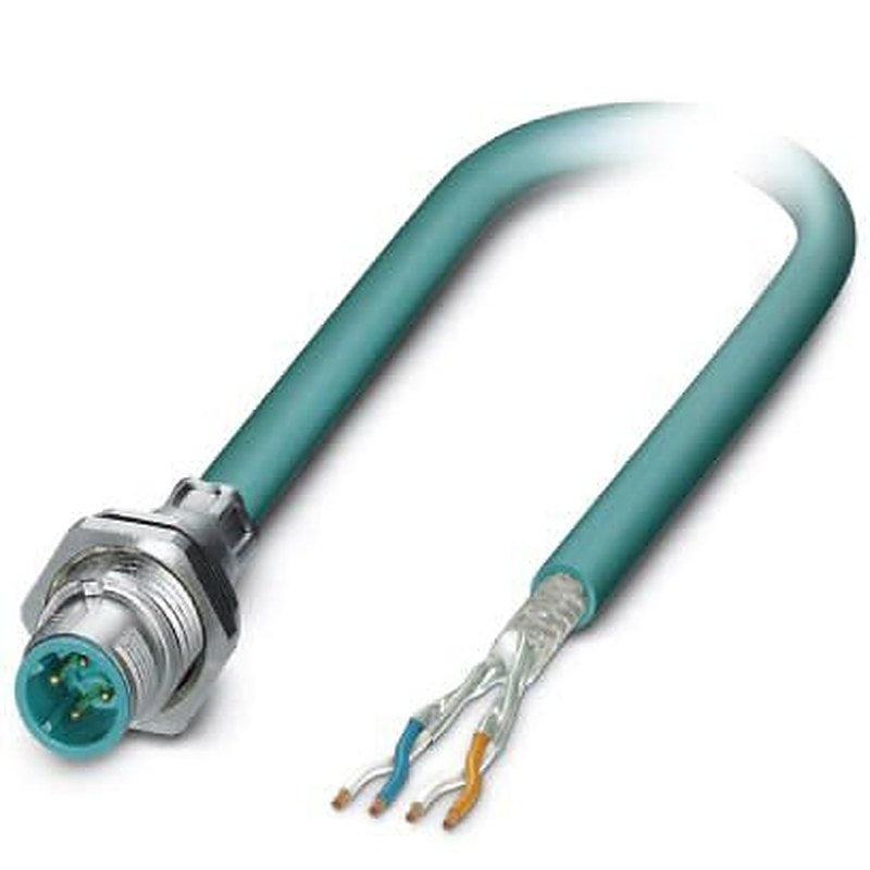 Phoenix Contact SACC, 1 m Cat5 Ethernet Cable, Blue, Copper Braid 4 Screened Polyurethane Sheath