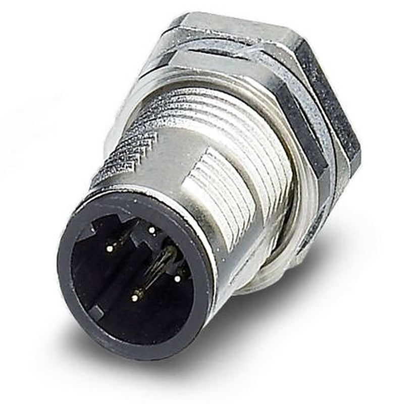 Phoenix Contact Circular Connector, 4 Contacts, Rear, M12 Connector, Plug, Male, IP67, SACC Series