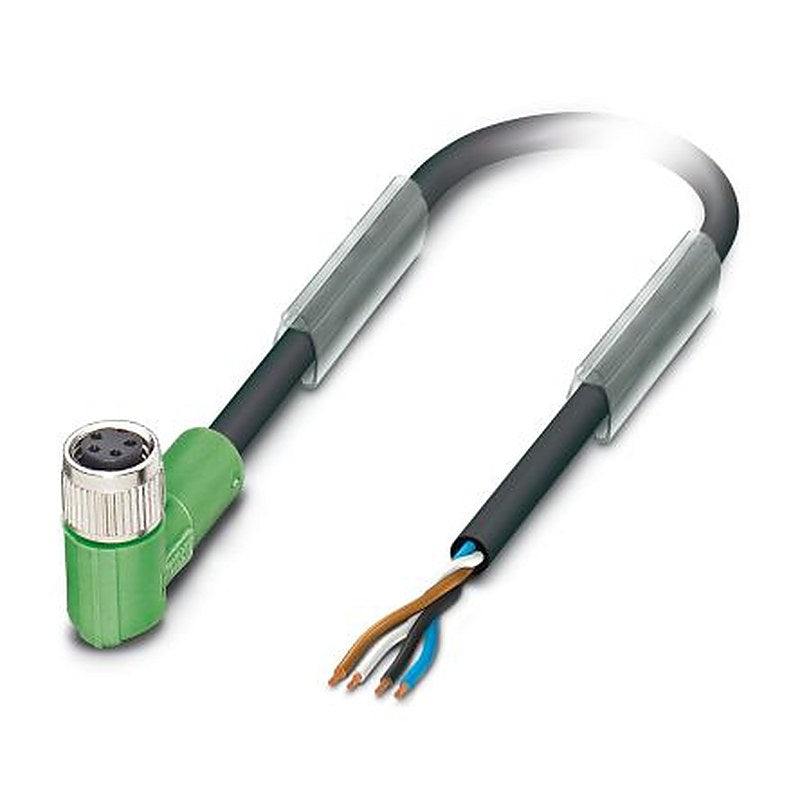 Phoenix Contact Free Cable End to 4 way Angled Socket M8 Circular Connector, 15 m