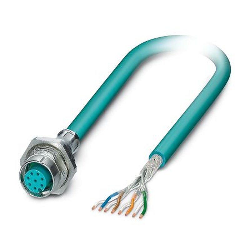 Phoenix Contact SAC, 1 m Cat5 Ethernet Cable, Shielded 2 Polyurethane Sheath