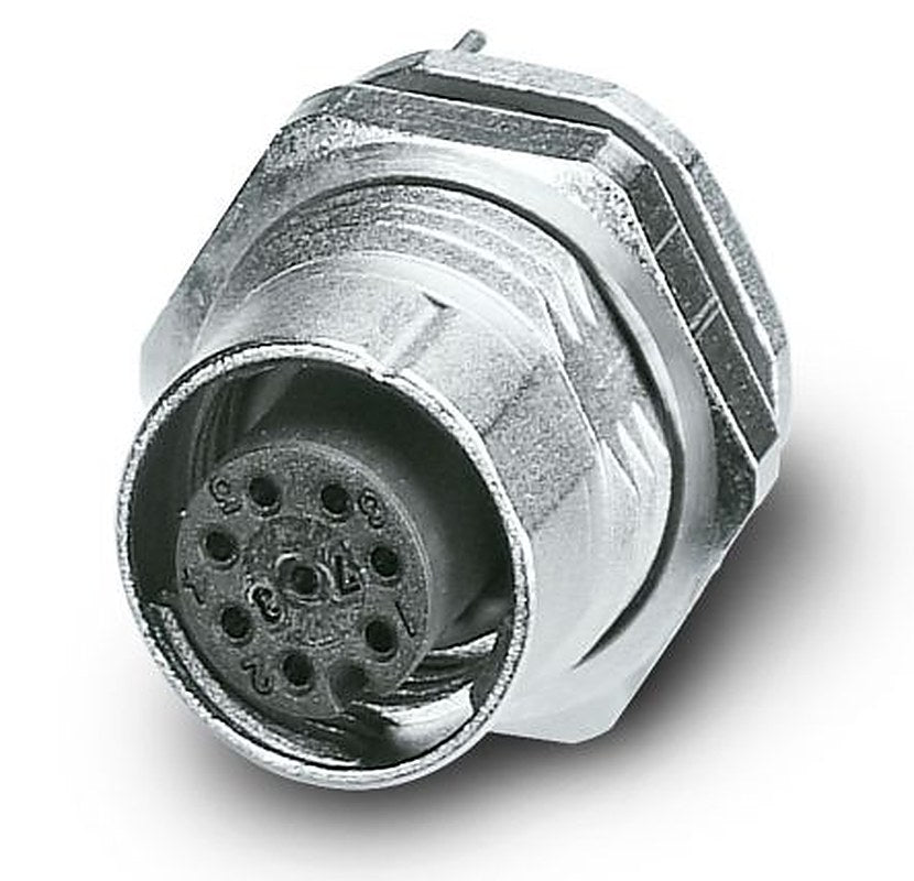 Phoenix Contact Industrial Circular Connector, 8 Contacts, Rear, M12 Connector, Socket, Male, IP65, IP67