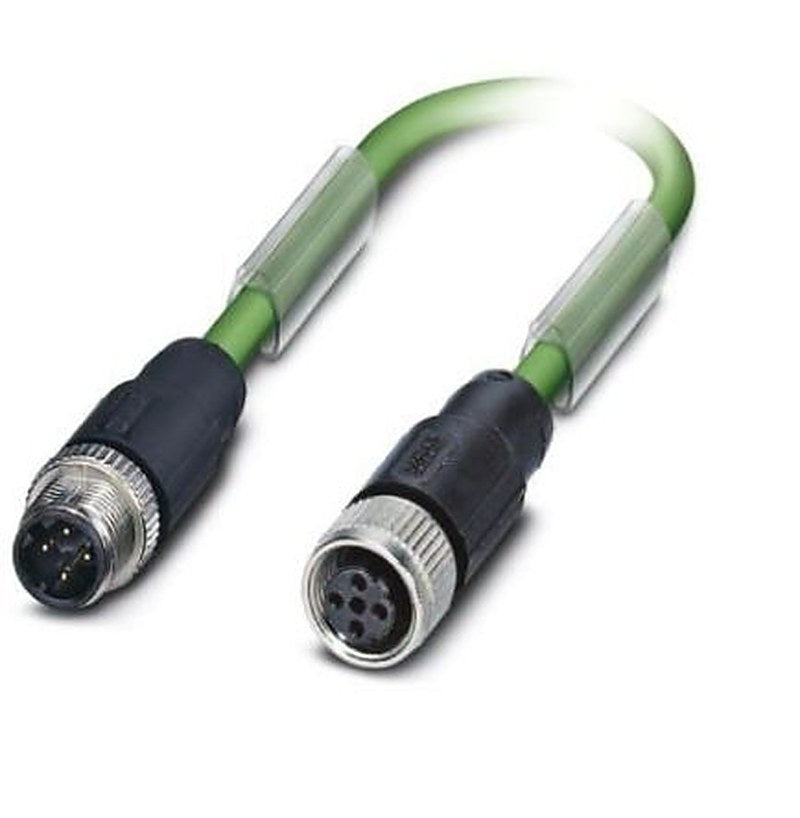 Phoenix Contact NBC, 2 m Cat5 Ethernet Cable, Green, Shielded Screened Polyvinyl Chloride Sheath
