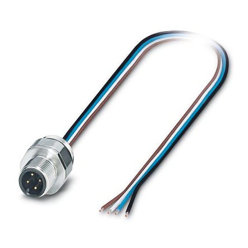 Phoenix Contact Male 4 way M12 to 4 way Unterminated Sensor Actuator Cable, 500 mm