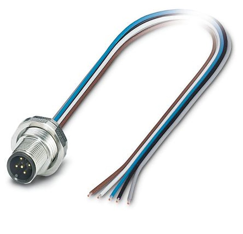 Phoenix Contact Circular Connector, 5 Contacts, Rear, M12 Connector, Plug, Male, IP67, SACC Series