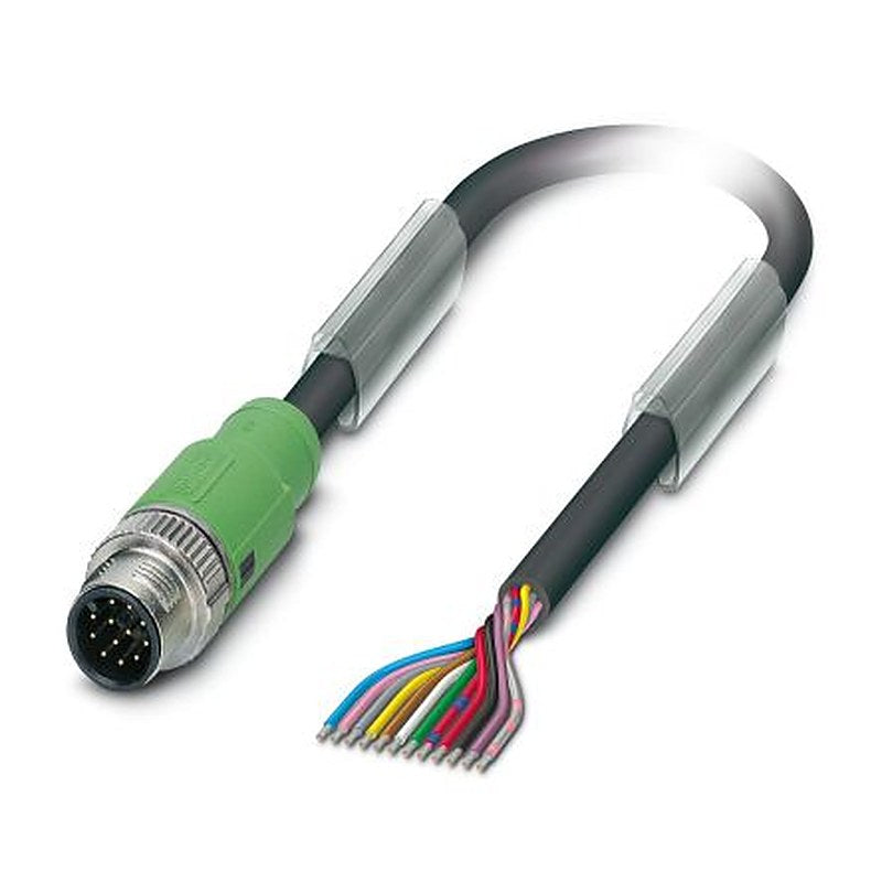 Phoenix Contact Male 12 way Straight to Unterminated 12 way Free End Sensor Actuator Cable, 10 m