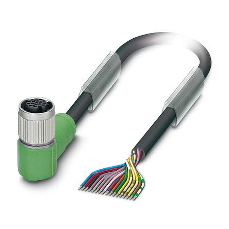 Phoenix Contact Female 17 way Right Angle to Unterminated 17 way Unterminated Sensor Actuator Cable, 3 m