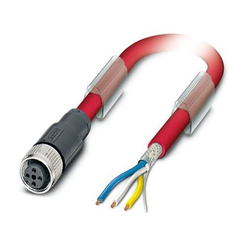 Phoenix Contact Female 4 way Threaded to 4 way Free Cable End Sensor Actuator Cable, 10 m