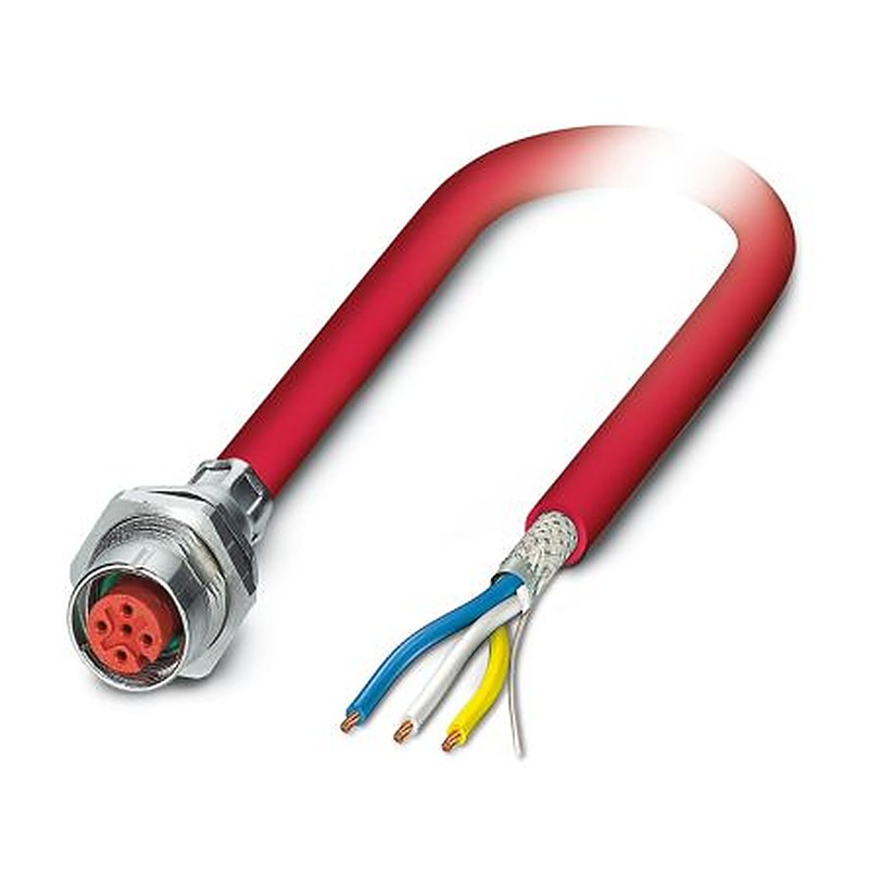 Phoenix Contact Female 4 way M12 to 4 way M12 Sensor Actuator Cable, 500 mm