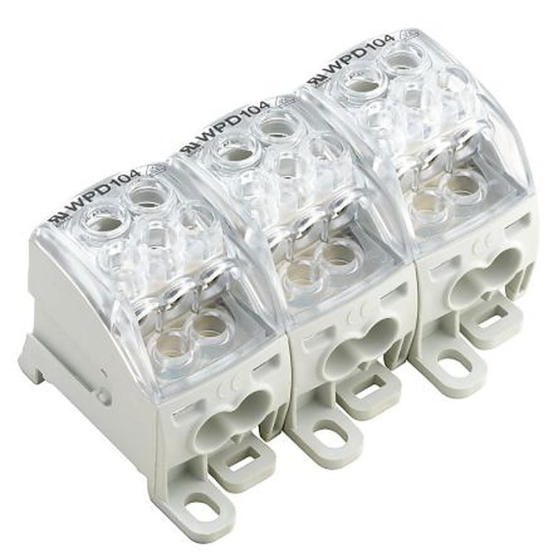 Weidmüller 1562160000 WPD Series Distribution Unit Light Grey, 1-Level, Screw, IECEx/ATEX