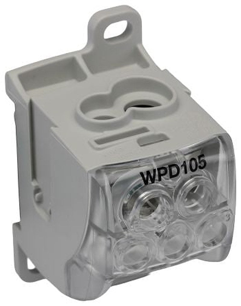 Weidmüller Distribution Block, 5 Way, 1kV ac/dc, 125A, Grey