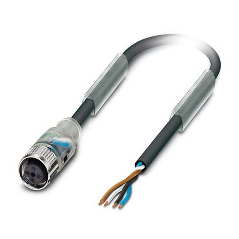 Phoenix Contact 4 way Free Cable End to Female 4 way M12, Straight Sensor Actuator Cable, 5 m