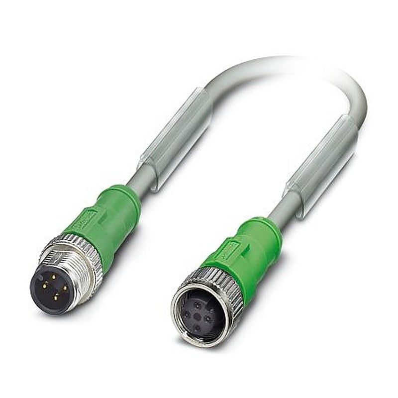Phoenix Contact Male 4 way M12 to Female 4 way M12 Sensor Actuator Cable, 1.5 m
