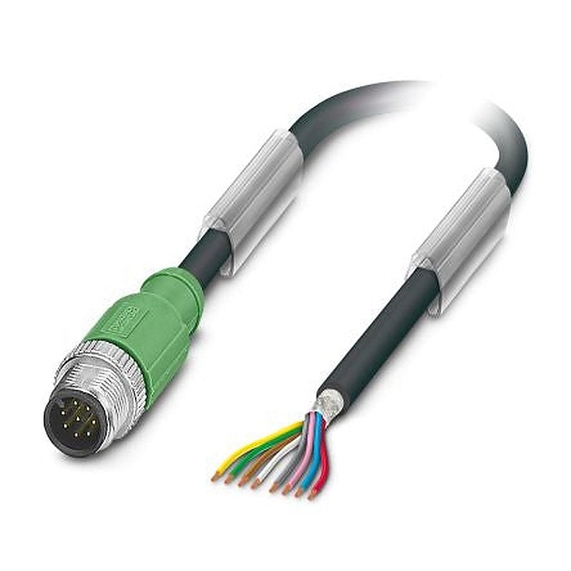 Phoenix Contact Male 8 way M12, Straight to 8 way Free Cable End Sensor Actuator Cable, 20 m