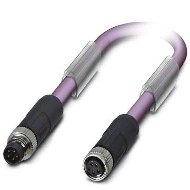 Phoenix Contact Male 5 way M8, Straight to Female 5 way M8 Bus Cable, 5 m