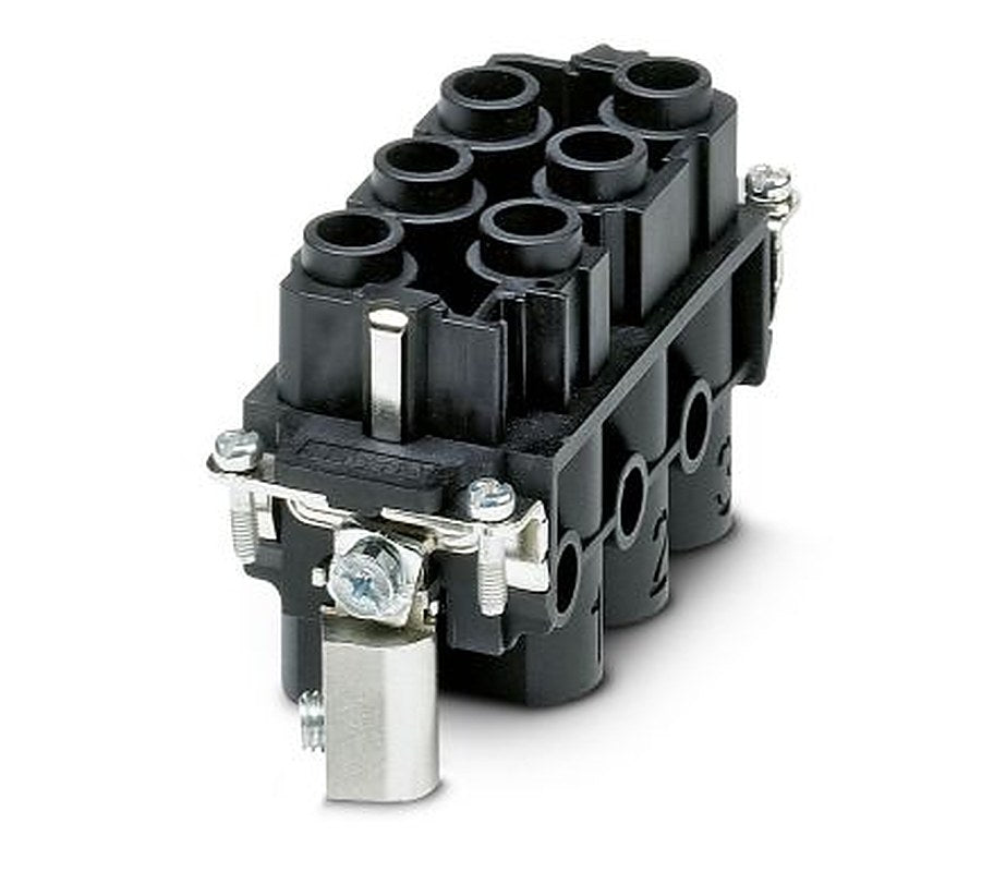 Phoenix Contact HC Series Heavy Duty Power Connector Insert, 6-Contact, 2 Row, 1580537