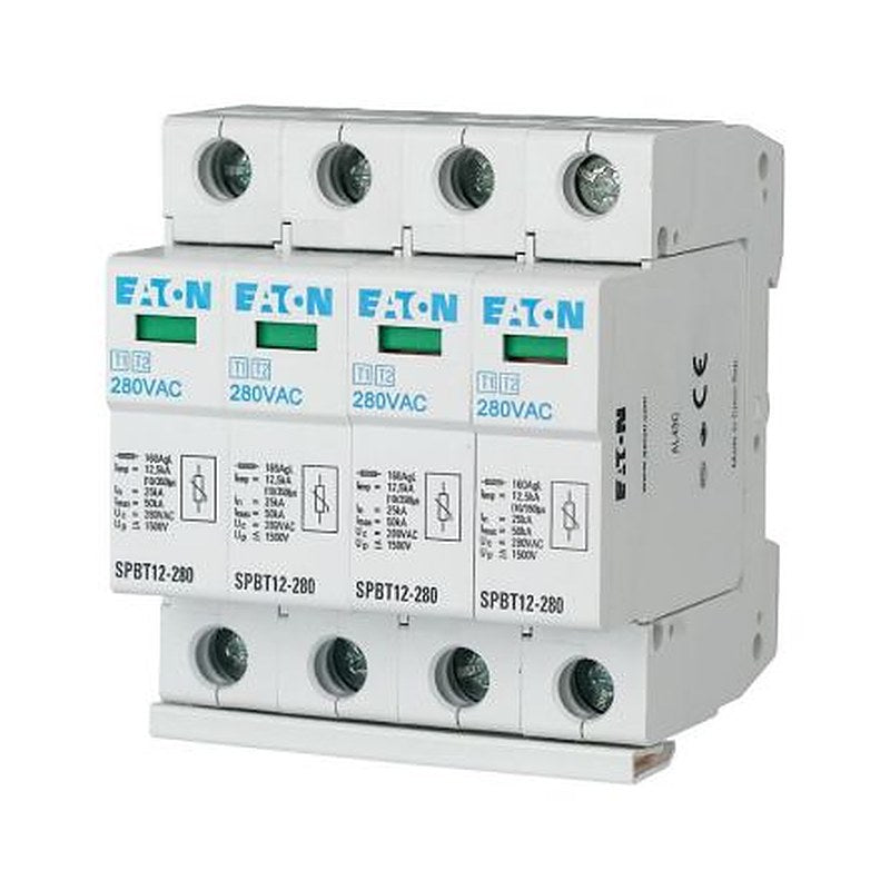 Eaton 3 Phase Surge Protector, 12.5 kA, 1.5 kV, DIN Rail