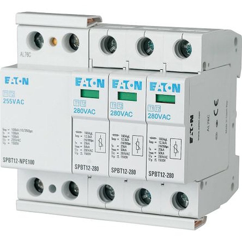 Eaton 3 Phase Surge Protector, 12.5 kA, 1.5 kV, DIN Rail