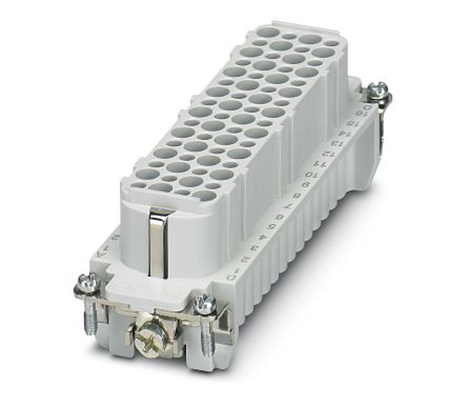 Phoenix Contact HC-D64 Series Heavy Duty Power Connector Insert, 64-Contact, 4 Row, 1584444