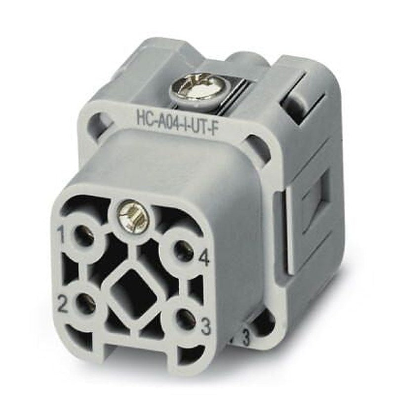 Phoenix Contact HC-A04 Series Heavy Duty Power Connector Insert, 4-Contact, 2 Row, 1585249