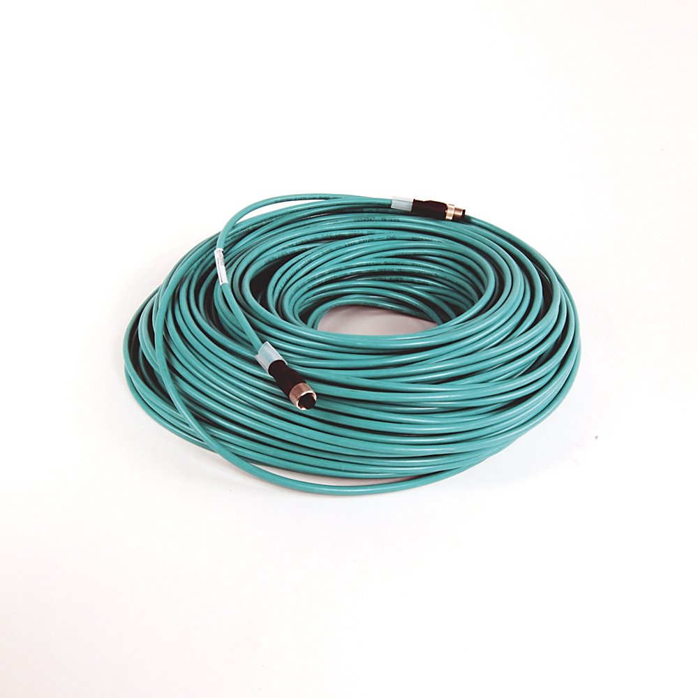 1585 Ethernet Cables Cat5e, 100BASE-TX, 100 Mbit/s, 4 Conductors, M12, Straight Male, Standard, M12, Straight Female, Teal PUR, Shielded, High Flex, PUR, Halogen Free, 10 million cycles
