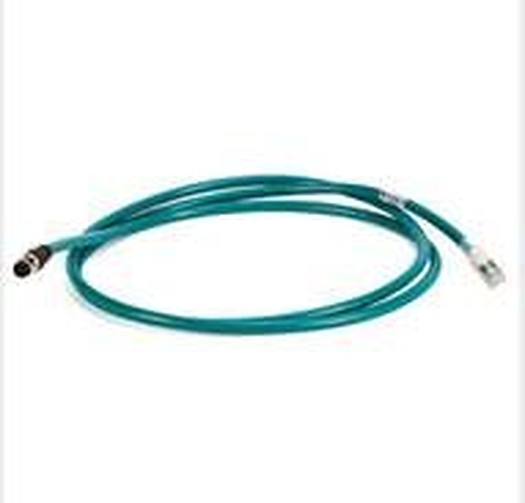 1585 Ethernet Cables Cat5e, 100BASE-TX, 100 Mbit/s, 4 Conductors, M12, Straight Male, Standard, M12, Right Angle Male, Teal Robotic TPE, 4 Conductor, Teal TPE, Flex Rated