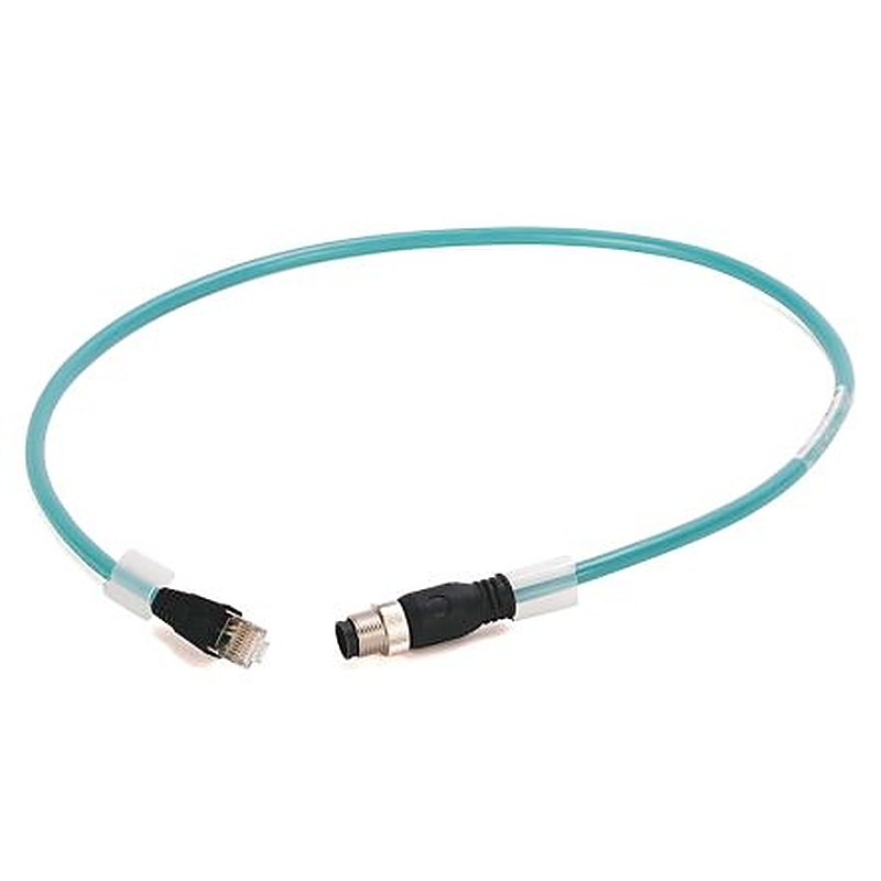 Allen Bradley 1585D, 600 mm Cat5e Ethernet Cable, Green Polyvinyl Chloride Sheath, Braid, Foil
