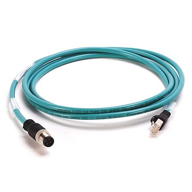 Allen Bradley 1585D, 2 m Cat5e Ethernet Cable, Green Polyvinyl Chloride Sheath, Braid, Foil