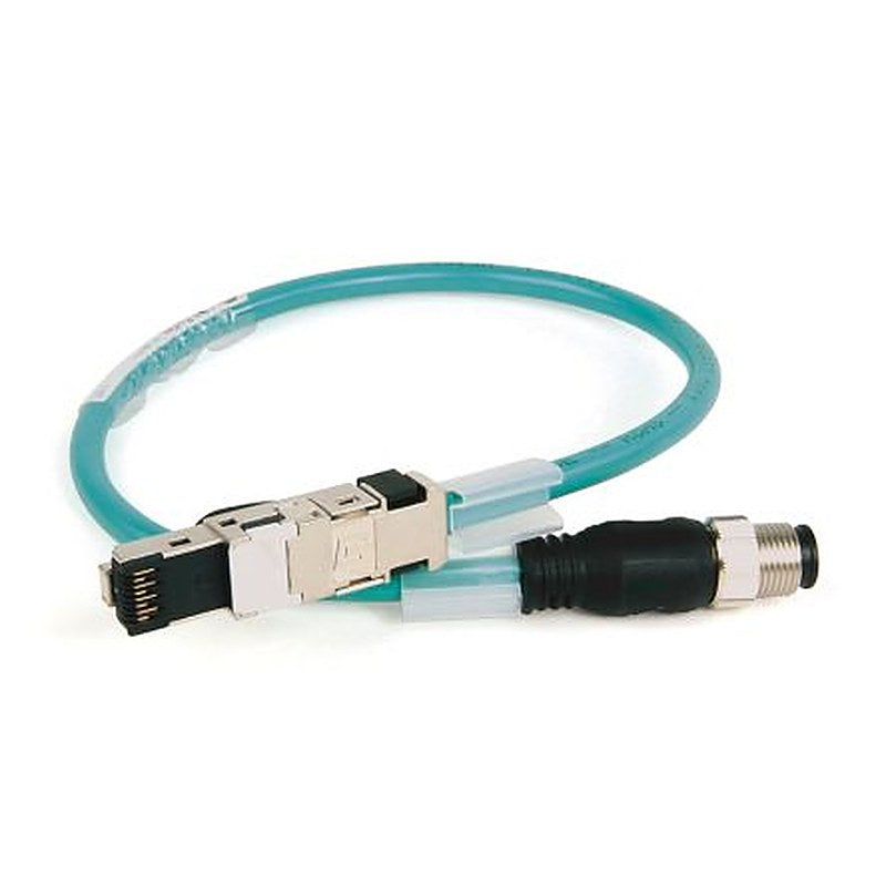 Allen Bradley 1585D, 8 m Cat5e Ethernet Cable, Green Polyvinyl Chloride Sheath, Braid, Foil