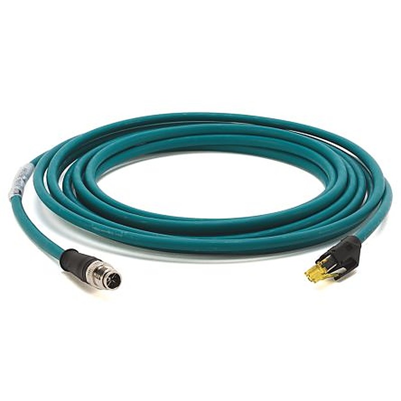 Allen Bradley Cat6 Ethernet Cable, 5 m, Green, Braid, Foil