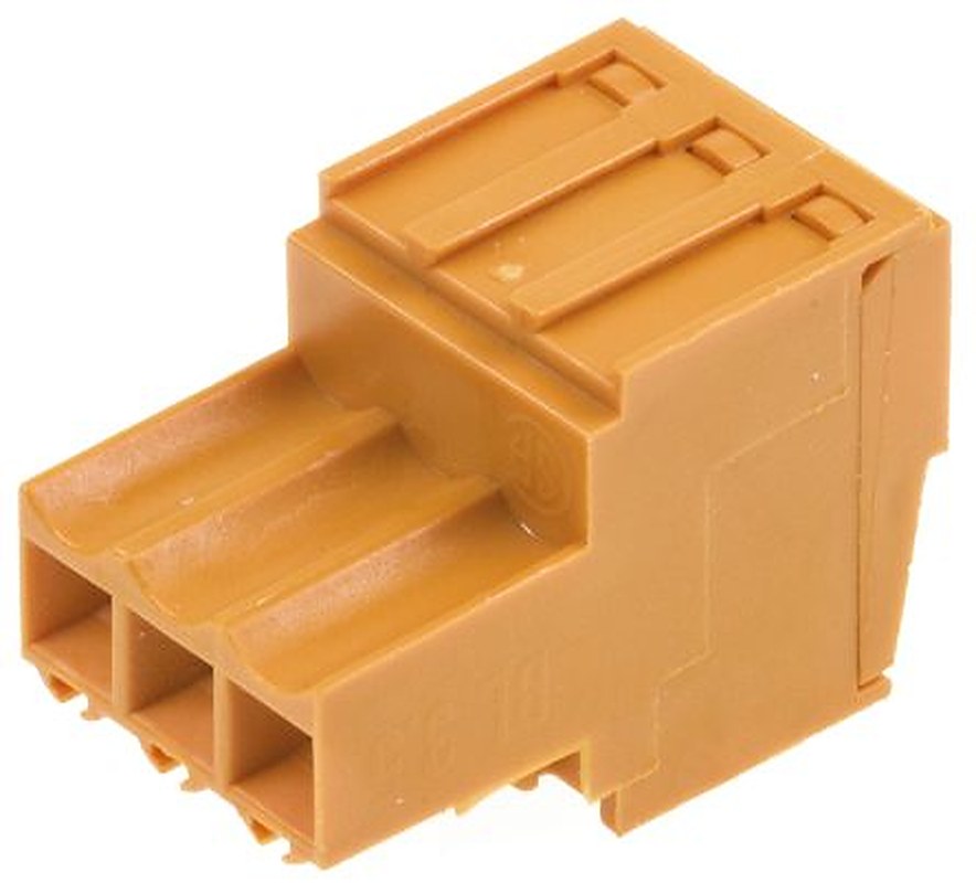 Weidmüller BL Series Pluggable Terminal Block, 3-Contact, 3.5 mm Pitch, 1 Row, 1597370000