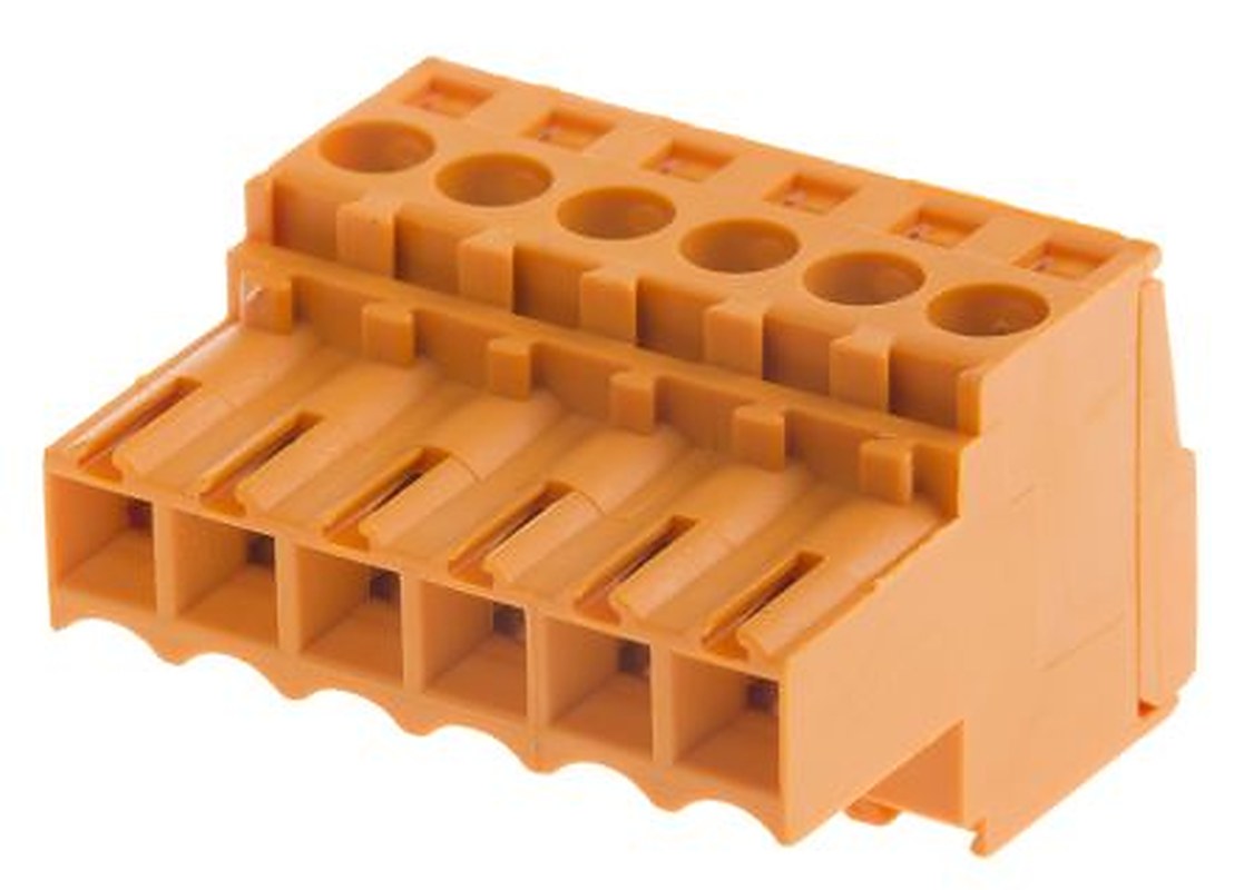 Weidmüller BL Series Pluggable Terminal Block, 6-Contact, 3.5 mm Pitch, 1 Row, 1597400000