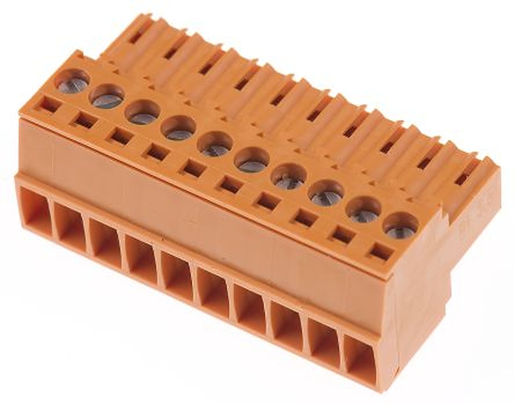 Weidmüller BL Series Pluggable Terminal Block, 10-Contact, 3.5 mm Pitch, 1 Row, 1597440000