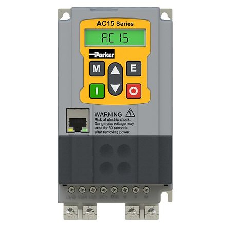 Parker Variable Speed Drive, 1.5 kW, 3 Phase, AC15 Series 480V ac 4 A