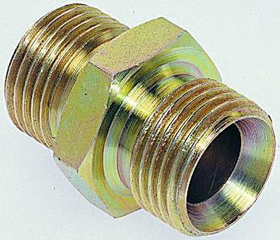 Parker 16-12HMK4S Hydraulic Straight Threaded Adapter Male G, 60 °, Steel, 0.75 in Hose ID