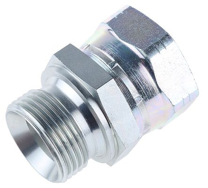 Parker 16-16F6MK4S Hydraulic Straight Threaded Adapter Female G, 60 °, Steel