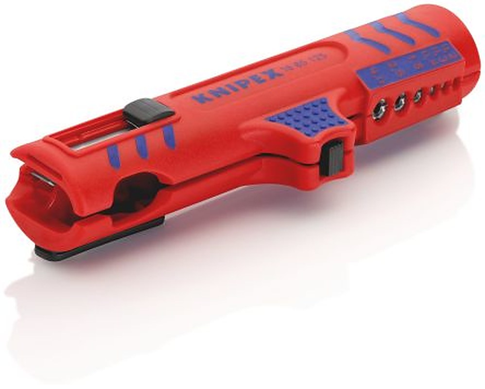 Knipex 16 85 125 SB Series Round Comfort Grip, Insulated Wire Stripper, 8 to 13 mm, 125 mm Overall