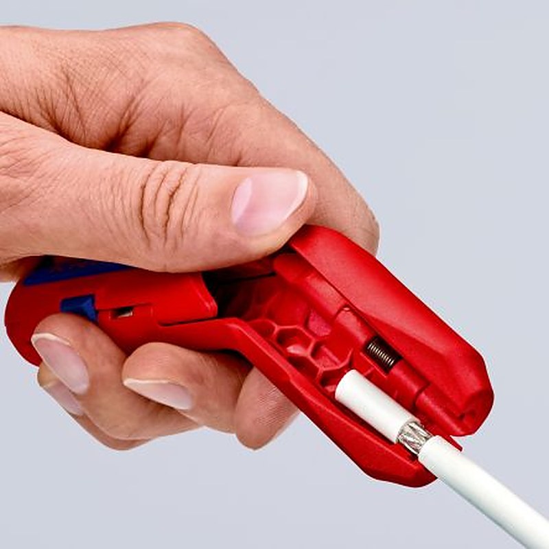 Knipex 16 95 02 SB Series Round, Standard Waterproof, Coaxial, Data Ergonomic, Pistol Grip Ergostrip Universal Stripping