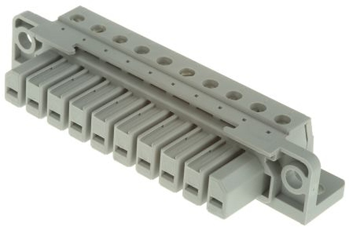 Phoenix Contact HCC Series Non-Fused Terminal Block, 10-Way, 12AWG, 24 AWG Wire, 25A Screw