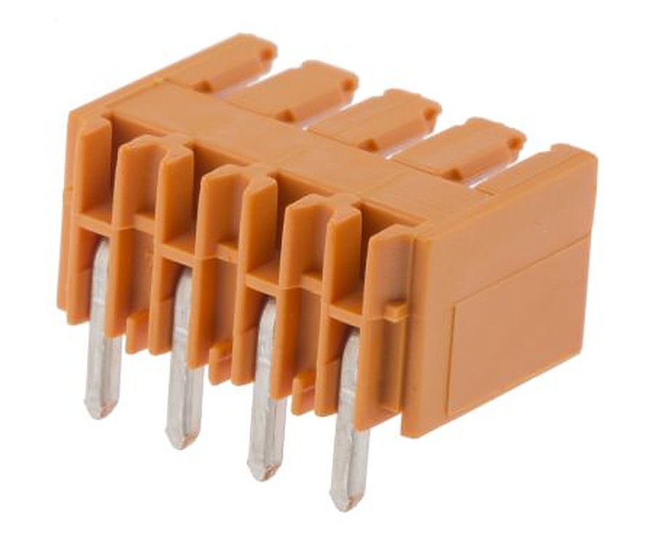 Weidmüller OMNIMATE SL Series Pluggable Terminal Block, 4-Contact, 3.5 mm Pitch, 1 Row, 1605090000